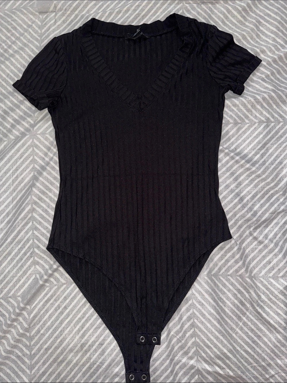 Forever 21 Ribbed Short Sleeve Bodysuit
